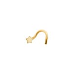 Nasenpiercing Spirale 750/18 K Gelbgold, Stern