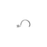 Nasenpiercing Spirale 750/18 K Weissgold mit Diamant 0.03ct
