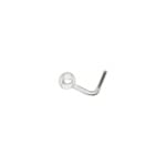 Nasenpiercing Winkel 750/18 K Weissgold