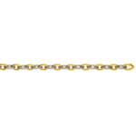 Collier navette 3/4-massif or bicolore 750/18 ct 8.5mm