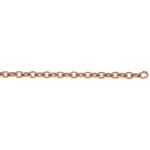 Collier navette 3/4-massif or rouge 750/18 ct 9.5mm