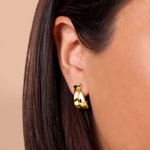 Ohrclips 750/18 K Gelbgold galvanisiert - 9533