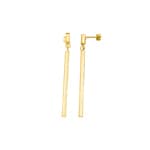 Boucles d'oreilles pendantes or jaune 375/9 ct 50mm