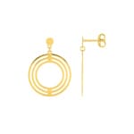 Boucles d'oreilles pendantes or jaune 375/9 ct - 297223.00