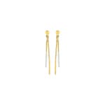 Drop Earrings 375/9 K Yellow Gold two-tone