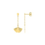 Drop Earrings 375/9 K Yellow Gold Leaves