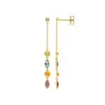 Ohrhänger 375/9 K Gelbgold mit Farbsteinen