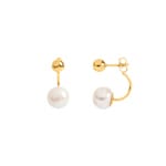 Boucles d'oreilles pendantes or jaune 375/9 ct avec perles 8.0mm
