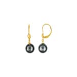 Ohrhänger 375/9 K Gelbgold mit Tahitiperlen 8.0mm