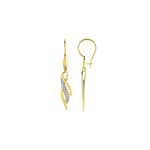 Boucles d'oreilles pendantes or jaune 375/9 ct avec zircones - 39SJ29BZ