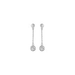 Drop Earrings 375/9 K White Gold with Cubic Zirconia - 39SB92GZ