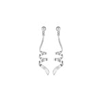 Boucles d'oreilles pendantes or gris 375/9 ct Spirales