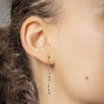 Boucles d'oreilles pendantes or bicolore 750/18 ct - 11853G