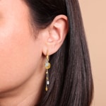 Ohrhänger 750/18 K Gelb-/ Weissgold mit Diamanten 0.05 ct - OR-73784-01-GW