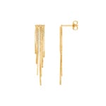 Boucles d'oreilles pendantes or jaune 750/18 ct