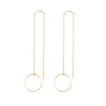 Boucles d'oreilles pendantes or jaune 750/18 ct