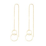 Boucles d'oreilles pendantes or jaune 750/18 ct
