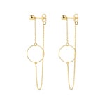 Boucles d'oreilles pendantes or jaune 750/18 ct
