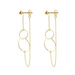 Boucles d'oreilles pendantes or jaune 750/18 ct