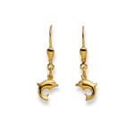 Ohrhänger 750/18 K Gelbgold, Delfin