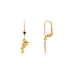 Boucle d'oreilles pendantes or jaune 750/18 ct Dauphin - PE4211