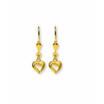 Ohrhänger 750/18 K Gelbgold, Herz