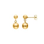 Boucles d'oreilles pendantes or jaune 750/18 ct creux 12mm