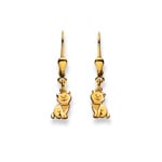 Ohrhänger 750/18 K Gelbgold, Katze