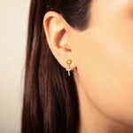 Boucle d'oreilles pendantes or jaune 750/18 ct Croix - 483501.6GG