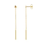Boucles d'oreilles pendantes or jaune 750/18 ct
