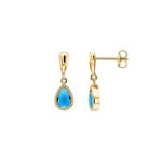 Ohrhänger 750/18 K Gelbgold mit Blautopas