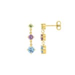Ohrhänger 750/18 K Gelbgold mit Farbsteinen - 2.7409.V0