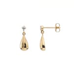 Boucles d'oreilles pendantes or jaune 750/18 ct avec diamants de laboratoire 0.05 ct - 464381.6L