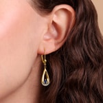 Ohrhänger 750/18 K Gelbgold mit Saphir 0.42ct. - GL383BS