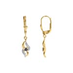 Ohrhänger 750/18 K Gelbgold mit Saphir