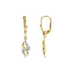 Drop Earrings 750/18 K Yellow Gold with Emerald