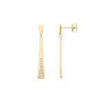 Boucle d'oreilles pendantes or jaune 750/18 ct avec zircones - 474351.6ZIR