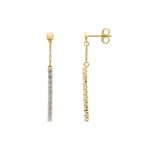 Drop Earrings 750/18 K Yellow Gold with Cubic Zirconia