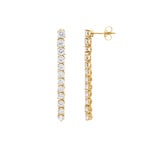 Drop Earrings 750/18 K Yellow Gold with Cubic Zirconia