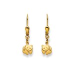 Boucle d'oreilles pendantes or jaune 750/18 ct, Panda