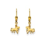 Ohrhänger 750/18 K Gelbgold, Pferd