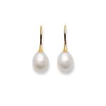 Boucle d'oreilles pendantes or jaune 750/18 ct, Perle de culture d'eau douce - 1162.02600/0001