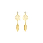 Ohrhänger 750/18 K Gelbgold Traumfänger mit Zirkonia - 8682Z