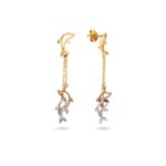 Ohrhänger 750/18 K Tricolor Delfine - 0040-TG