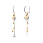 Ohrhänger 750/18 K Weiss-/ Gelbgold mit Diamanten 0.05 ct