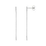 Boucles d'oreilles pendantes or gris 750/18 ct