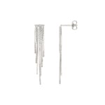 Boucles d'oreilles pendantes or gris 750/18 ct