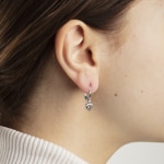 Drop Earrings 750/18 K White Gold Heart - 1269.03150/0002