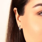 Boucle d'oreilles pendantes or gris 750/18 ct Cœur - 461191.6WG