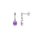 Ohrhänger 750/18 K Weissgold mit Amethysten